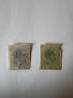 Lot 2 antieke postzegels Cuba 19e eeuw een c. van peso & 5c, Ophalen of Verzenden
