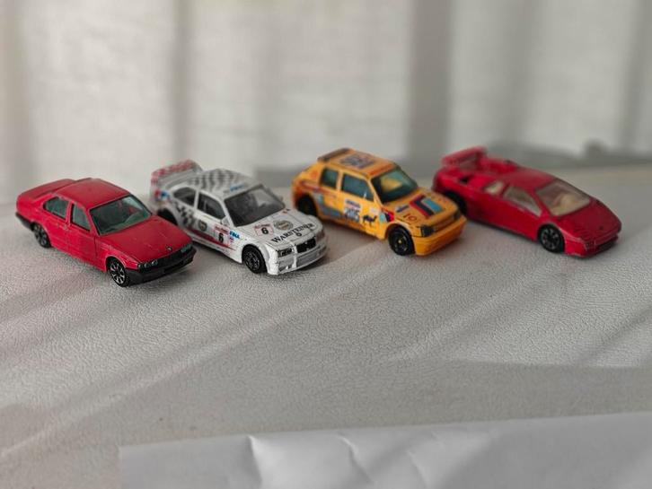 Vintage Bburago lot - 4 rally & supercars jaren '80-'90, Antiquités & Art, Antiquités | Jouets, Enlèvement