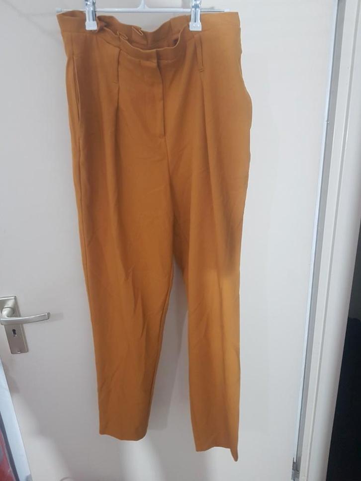 ONLY onNicole broek • maat 38 • mosterdgeel • zgan, Kleding | Dames, Broeken en Pantalons, Gedragen, Maat 38/40 (M), Geel, Lang