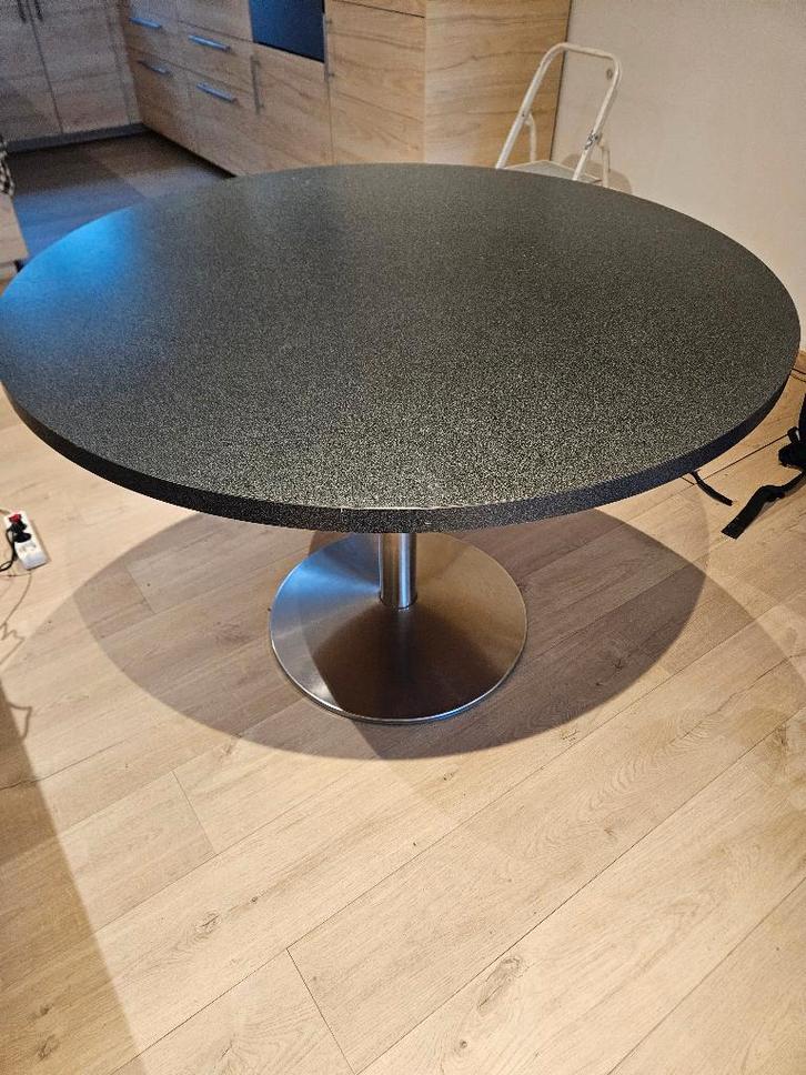 Ronde eettafel, Huis en Inrichting, Tafels | Eettafels, Zo goed als nieuw, 100 tot 150 cm, Vier personen, Rond, Ophalen