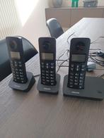 3x Philips telefoon, Comme neuf, Enlèvement, 3 combinés