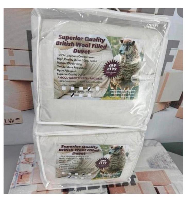 Couverture de couette de laine anglaise king size 260x220 XL, Maison & Meubles, Chambre à coucher | Linge de lit, Neuf, Couverture ou Couette