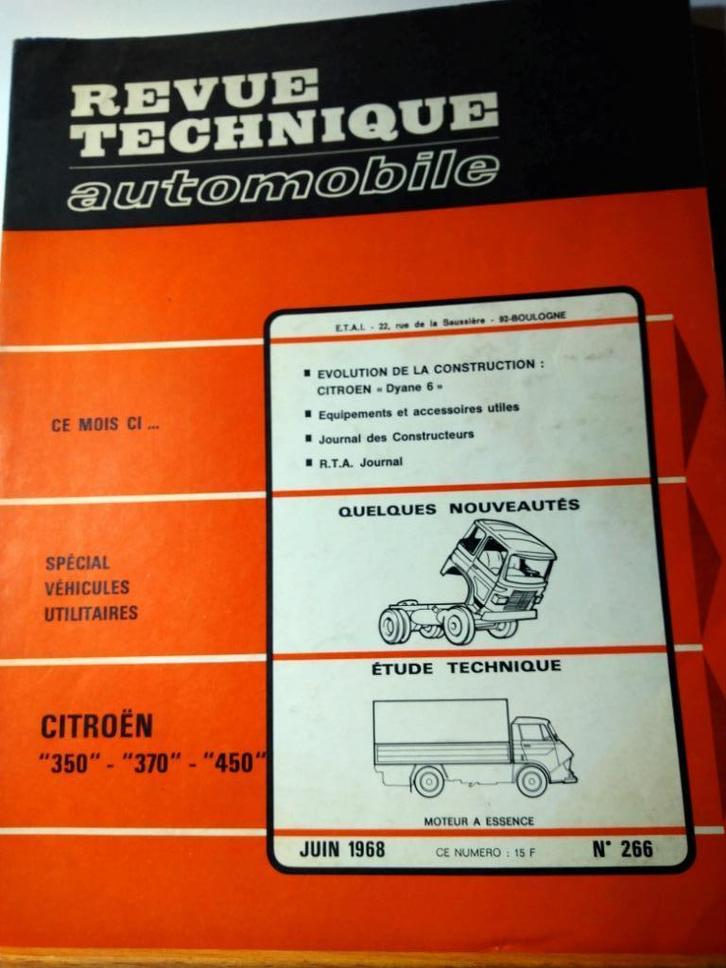 RTA - Citroen 350 - 370 - 450 - Dyane 6 - utilitaires n 266, Autos : Divers, Modes d'emploi & Notices d'utilisation, Envoi