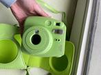 Instax mini 9 + hoesje groen, Audio, Tv en Foto, Fotocamera's Analoog, Ophalen of Verzenden, Polaroid, Zo goed als nieuw, Fuji
