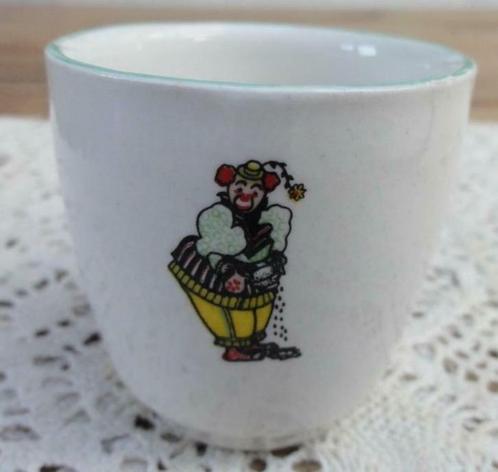 Engels eierdopje met clowns, Old Foley, Staffordshire, Antiek en Kunst, Curiosa en Brocante, Ophalen of Verzenden