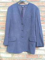 Veste blazer bleu foncé doublée aspect soie B/F 46, Sans marque, Bleu, Porté, Taille 46/48 (XL) ou plus grande