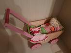 Houten poppenwagen en pop, Ophalen, Gebruikt