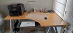 Bureau in hoogte instelbaar met bureaustoel + led bureaulamp, Ophalen, Gebruikt, Bureau