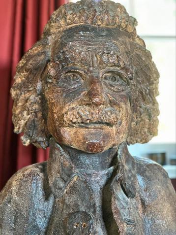 Grote sculptuur Einstein (120 cm) – Jef Van de Caesbeek beschikbaar voor biedingen