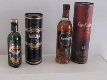 2 nieuwe flessen Glenfiddich  met bijhorende kokers beschikbaar voor biedingen