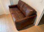 Vintage Brown Sofa 2 Person, Huis en Inrichting, Zetels | Zetels en Chaises Longues, Gebruikt, Leer