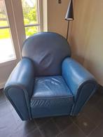 Blauwe fauteuil, Huis en Inrichting, Fauteuils, Ophalen, Kunststof, Gebruikt, 75 tot 100 cm