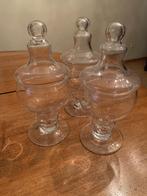 3 bocaux en verre avec couvercles, Enlèvement ou Envoi, Utilisé