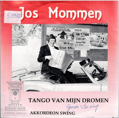 Vinyl, 7"   /   Jos Mommen – Accordeon Swing / Tango de Mes, CD & DVD, Vinyles | Autres Vinyles, Autres formats, Enlèvement ou Envoi