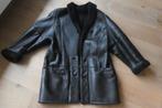 Manteau Noir Mouton Retourné Taille 40, Enlèvement, Porté, Taille 38/40 (M), Noir