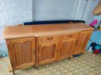 Grand buffet ancien style Louis XV en chêne massif – 2,20 m, Maison & Meubles, Enlèvement, Utilisé