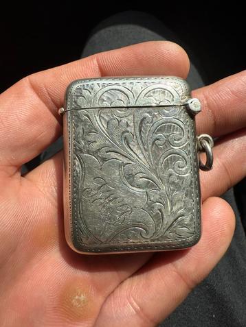ANCIEN PYROGENE PORTE ALLUMETTES ARGENT, Enlèvement ou Envoi, Argent
