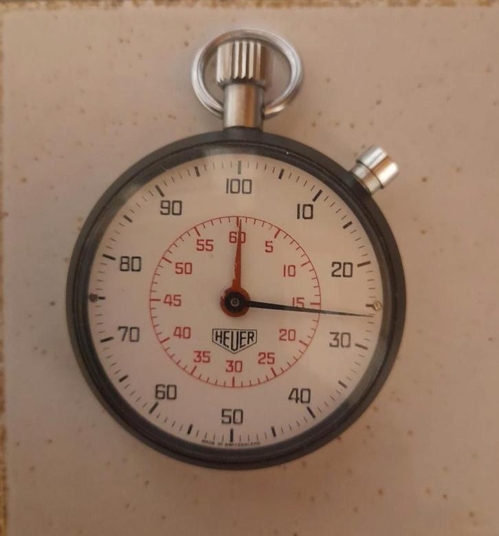 Chronomètre Heuer, Handtassen en Accessoires, Sporthorloges, Gebruikt, Zwart, Snelheid, Ophalen of Verzenden