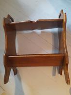 Vintage houten tijdschriften bijzettafeltje, Ophalen, Gebruikt, Rechthoekig, Hout