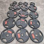 227.5 kilo Olympische Pu urethane Gewichten set  zeer nette, Ophalen, Zo goed als nieuw