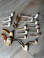 Lot van 19 oude pijpen uit steen en klei, Ophalen of Verzenden, Zo goed als nieuw