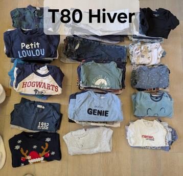 Lot vêtements T80 garçon Hiver, Enfants & Bébés, Enlèvement, Comme neuf, Taille 80