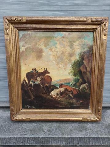 huile sur toile signe delfosse beschikbaar voor biedingen