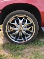 24 inch Chroom velgen met banden UNIEK!, Auto-onderdelen, Banden en Velgen, Ophalen, Band(en)