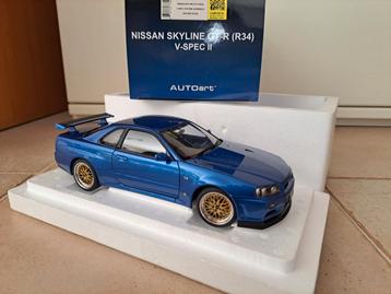 Nissan Skyline R34 BBS edition Bayside Blue AUTOART 1/18 Nie beschikbaar voor biedingen