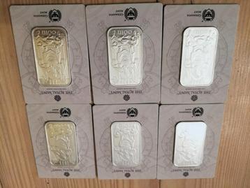 6 x The Royal Mint & Germania mint 1oz "Odin" 999.9 zilver beschikbaar voor biedingen