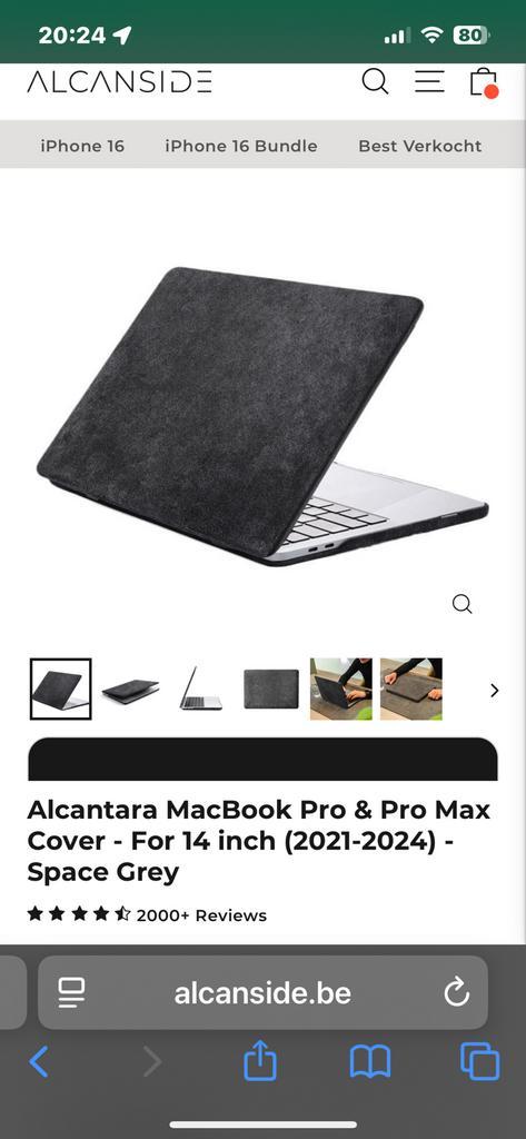 Alcanside Laptophoes 14 inch voor macbook pro/ pro max, Computers en Software, Laptophoezen, Nieuw, 14 inch, Ophalen of Verzenden