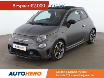 Abarth 595C 1.4 Turbo Turismo (année de construction 2018), Autos, Abarth, Cuir, Argent ou Gris, Euro 6, Cabriolet