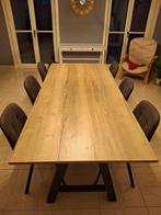 Eettafel met 6 stoelen, 200 cm of meer, 50 tot 100 cm, Metaal, Rechthoekig