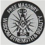 Free Masonry Wisdom Strength Beauty stoffen opstrijk patch e, Collections, Autocollants, Envoi, Neuf