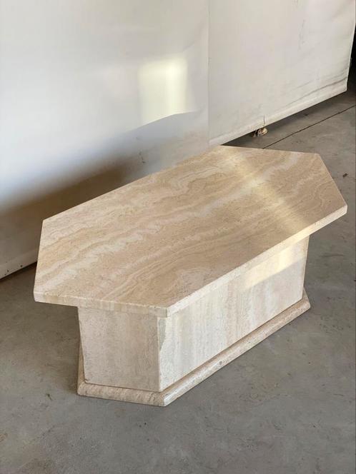 Salontafel | Travertin, Antiek en Kunst, Antiek | Meubels | Tafels, Ophalen