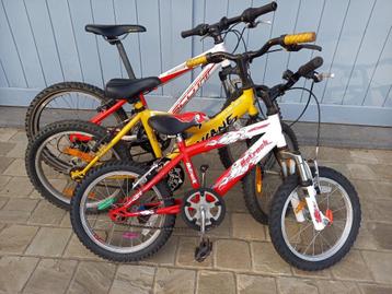 Kinderfietsen mountainbike (14inch, 16inch en Scott 20inch) beschikbaar voor biedingen