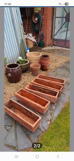 Terracotta bloembakken en verschillende potten, Enlèvement