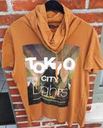 JBC - Heren tshirt KM - okerbruin - maat L - print, Kleding | Heren, Maat 52/54 (L), Bruin, Verzenden, Nieuw