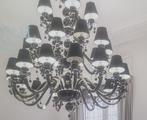 Grand lustre en verre noir - Lustre, Maison & Meubles, Enlèvement, Comme neuf, Verre, Modern Barok -model Baccarat