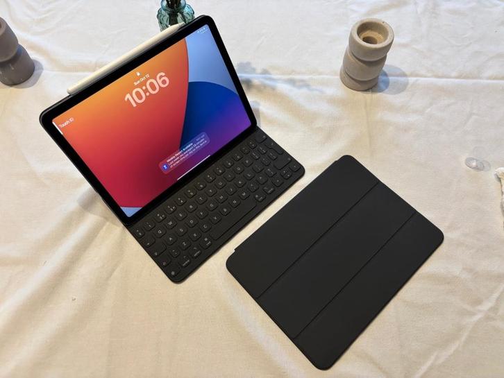 iPad Air M1, Smart Keyboard Folio, Pencil 2 en Smart Folio, Computers en Software, Apple iPads, Zo goed als nieuw, Apple iPad Air