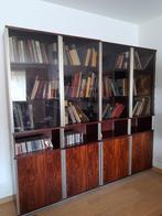 grote modulaire vitrinekast in hout, glas en metaal (4 delen, Ophalen, 200 cm of meer, Glas, 25 tot 50 cm