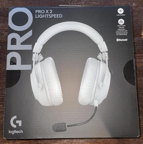 Logitech G PRO X 2 Lightspeed Wireless Gaming Headset Wit, Computers en Software, Headsets, Nieuw, Over-ear, Draadloos, Gaming headset