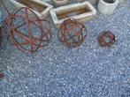 roestig gepatineerde f-gesmede bal, set van 3 stuks, Tuin en Terras, Ophalen, Nieuw, Metaal, Overige typen