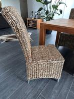 Eetkamer stoel teak - bananenblad 6 stuks, Ophalen, Gebruikt, Bruin, Landelijk