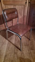 4 stoelen., Huis en Inrichting, Stoelen, Ophalen, Kunststof, Gebruikt, Bruin