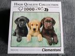 Clementoni 1000 delige puzzel met 3 honden, Hobby en Vrije tijd, Ophalen