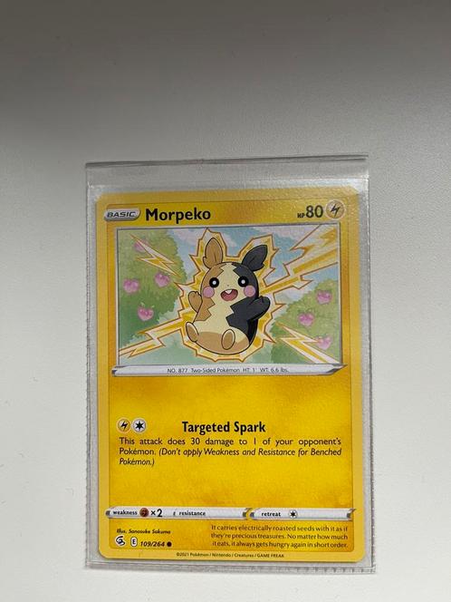 Morpeko Hp 80 #109 Pokémon Card 2021 Morpekon mint 10, Hobby en Vrije tijd, Verzamelkaartspellen | Pokémon, Nieuw, Ophalen of Verzenden