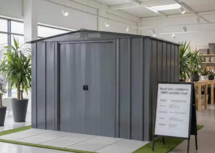 Tuinhuis in metaal 4,98 m², Tuin en Terras, Tuinhuizen, Gebruikt, Tuinhuis, Metaal, Ophalen