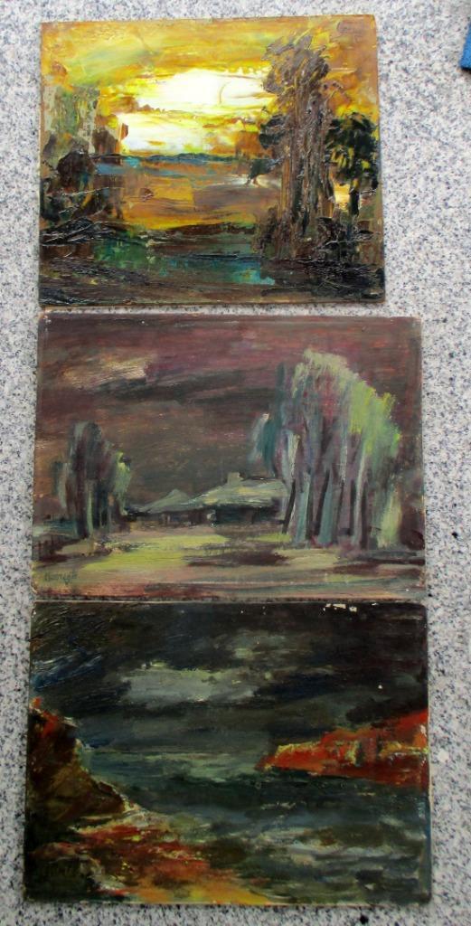 3 Schilderijtjes van Lode Sebregts ( Antwerpen 1906 - 2002 ), Antiek en Kunst, Kunst | Schilderijen | Klassiek, Ophalen of Verzenden