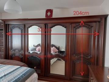 Massief houten slaapkamer - volledig set beschikbaar voor biedingen